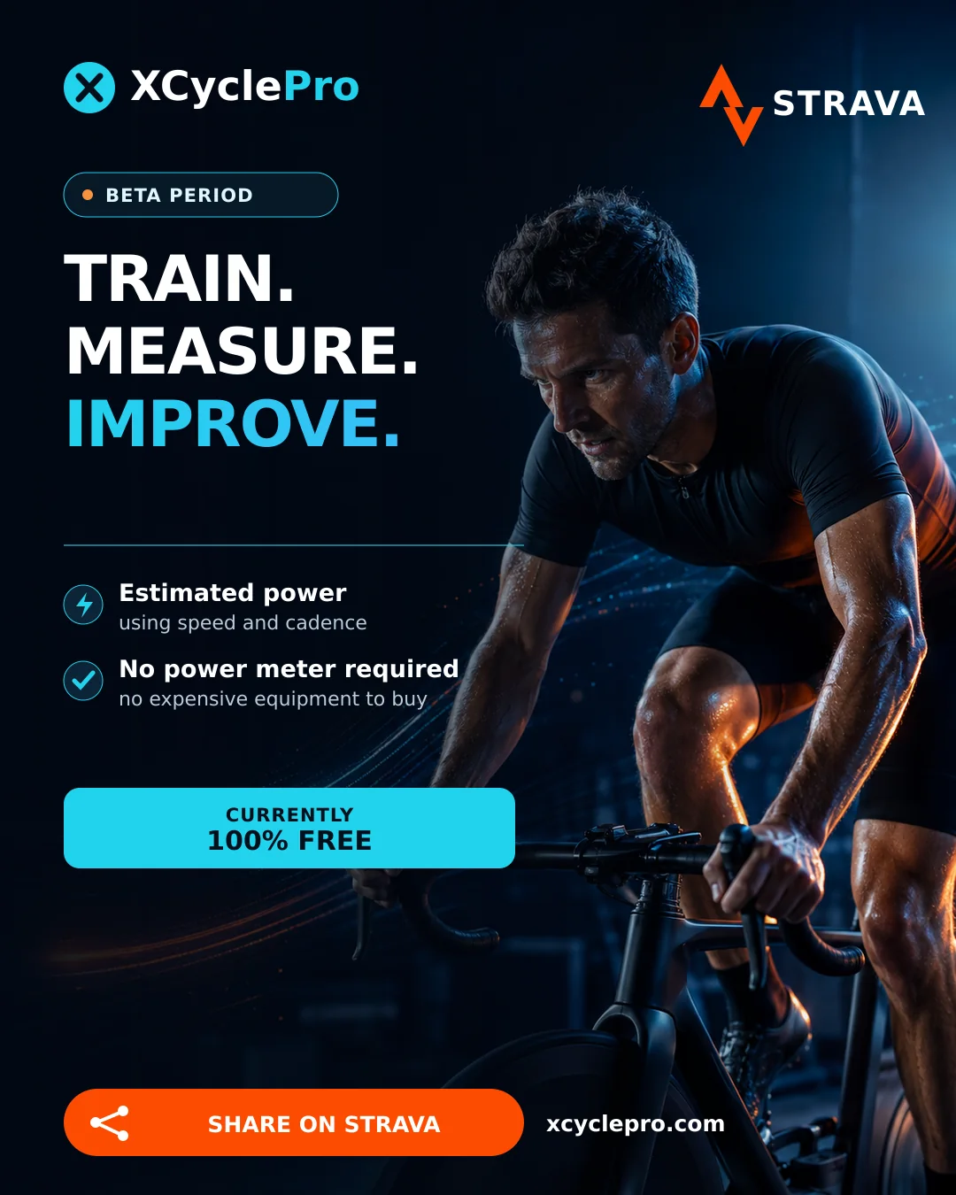 Sharing an XCyclePro activity to Strava